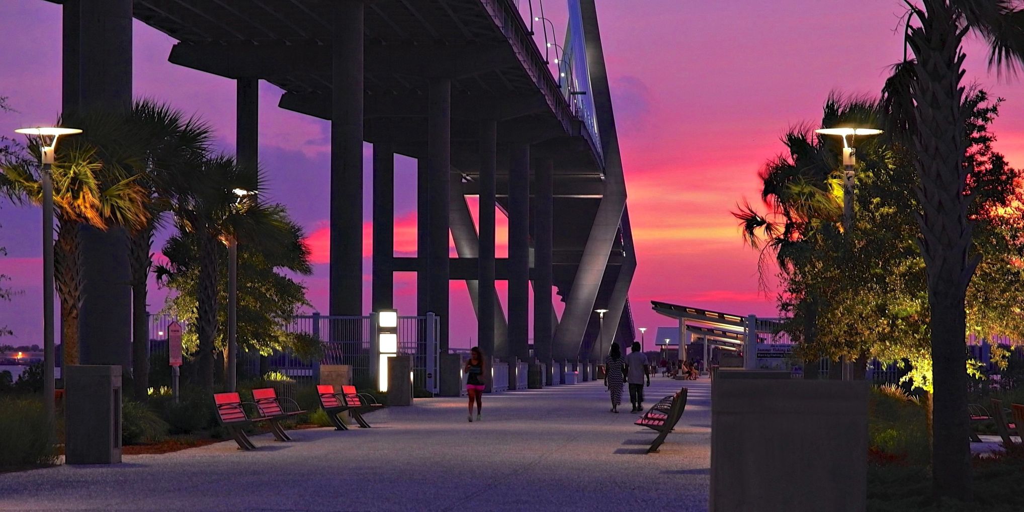 Mount Pleasant Pier at sunset